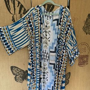 BOHO Open Front Long Kimono